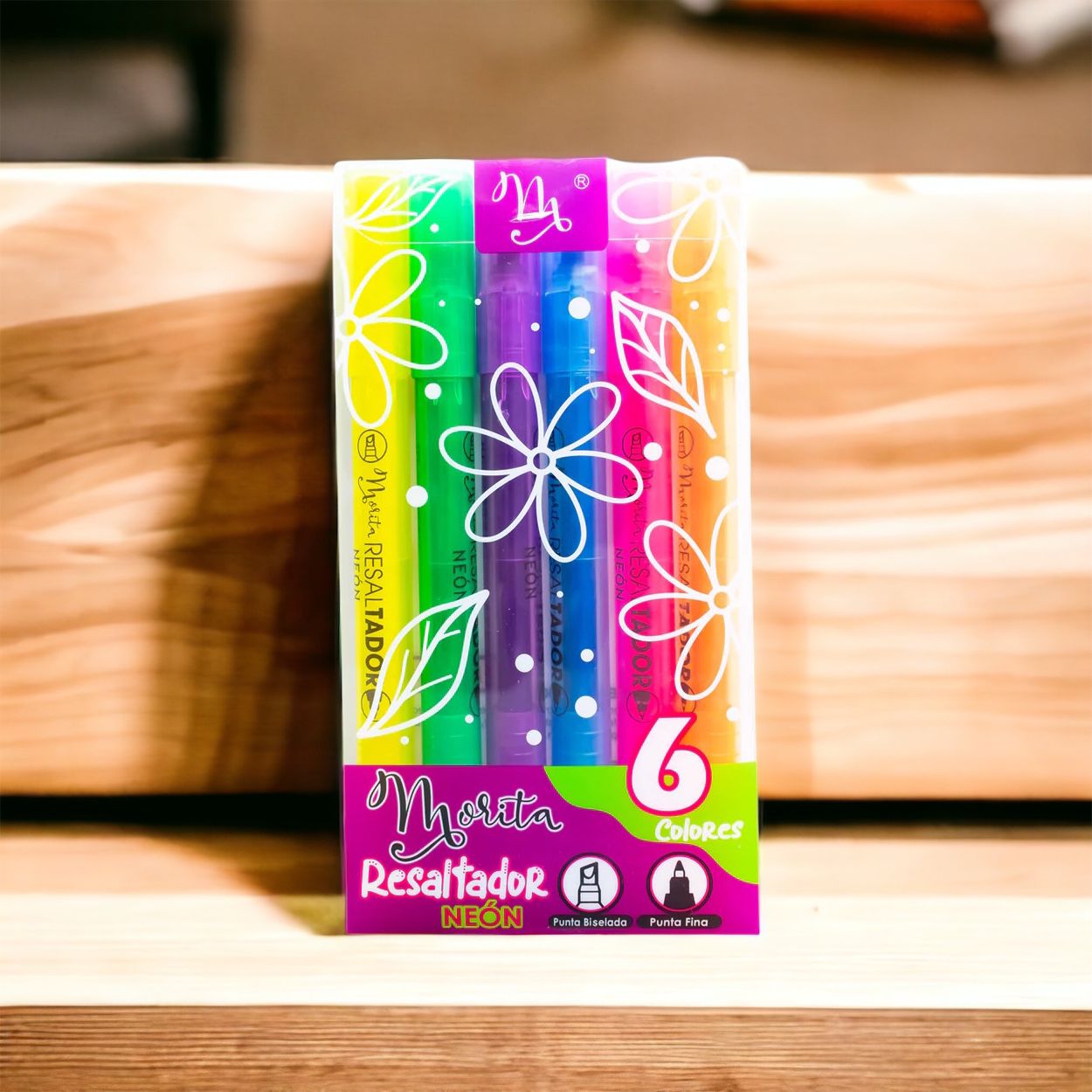 Resaltadores Doble Punta Pastel o Neon Morita