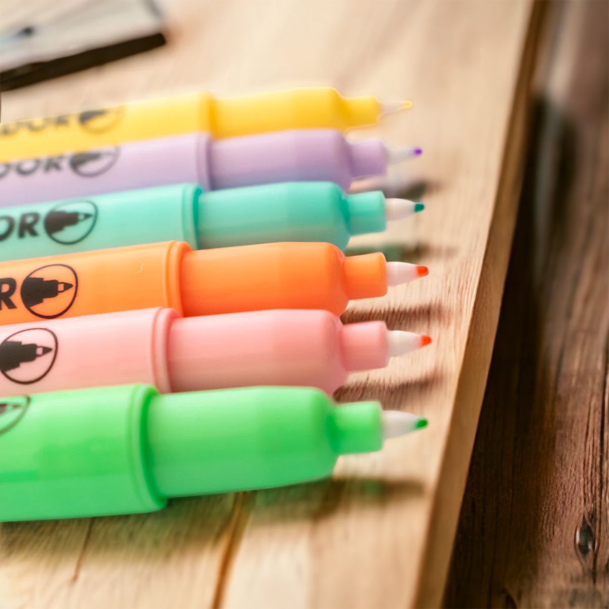 Resaltadores Doble Punta Pastel o Neon Morita