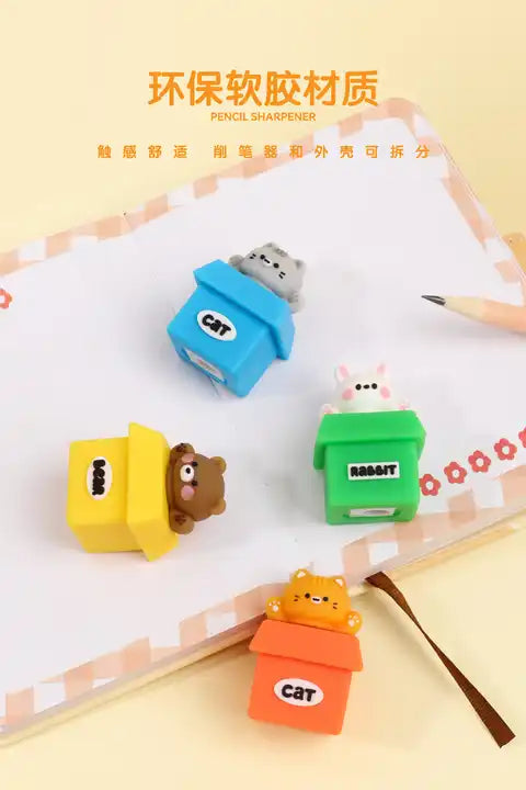 Sacapunta Animalitos Cajita Kawaii