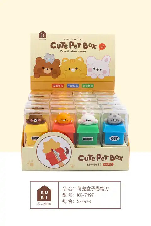 Sacapunta Animalitos Cajita Kawaii