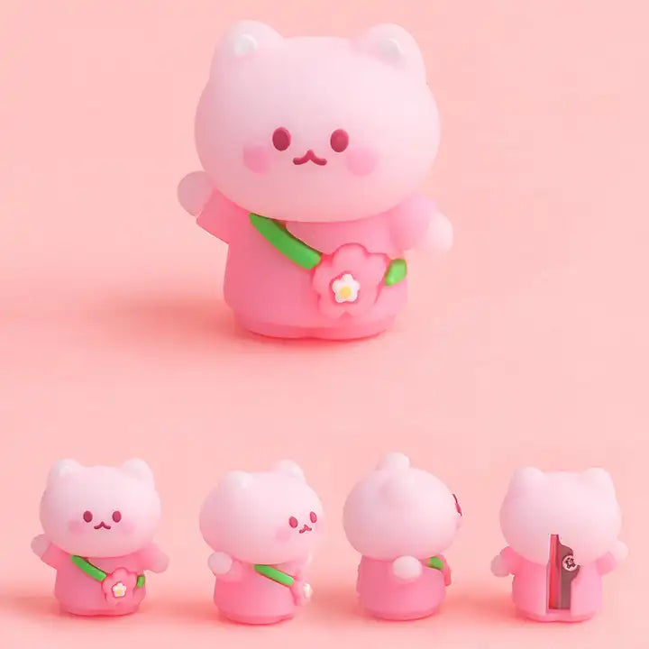 Sacapunta Gatito Rosa Kawaii