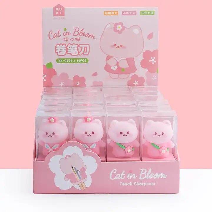 Sacapunta Gatito Rosa Kawaii