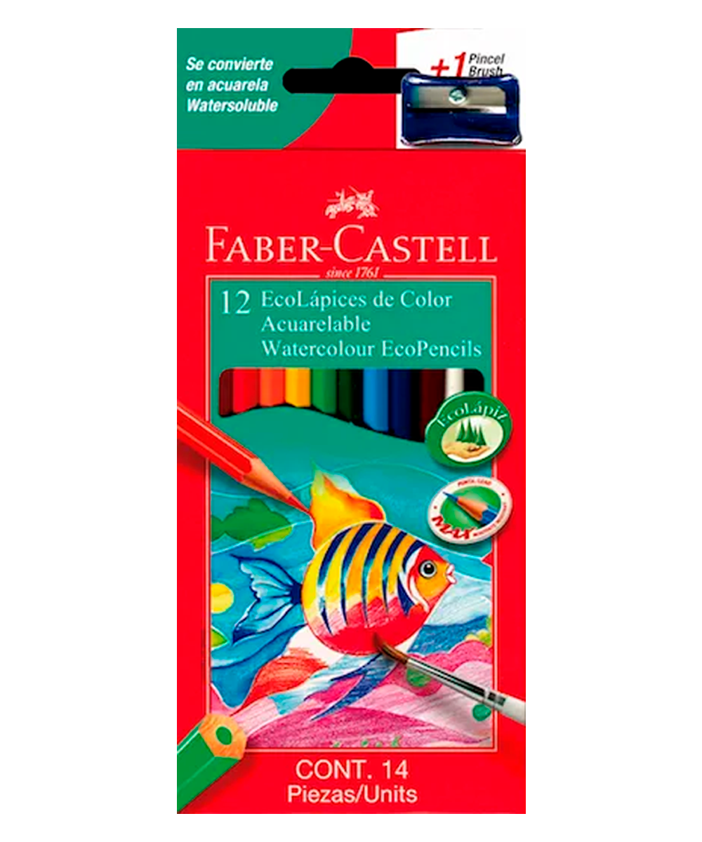 Colores Faber-Castell Acuarelables x 12 Unidades