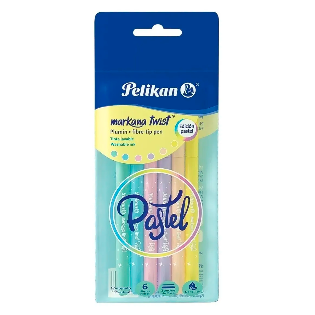 Marcador Markana Twist Pastel X 6 Uds Pelikan