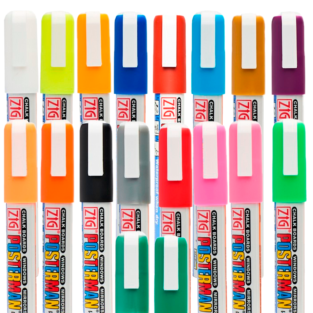 Marcador De Vinilo Posterman Pma 30 Punta 2 Mm Zig Original