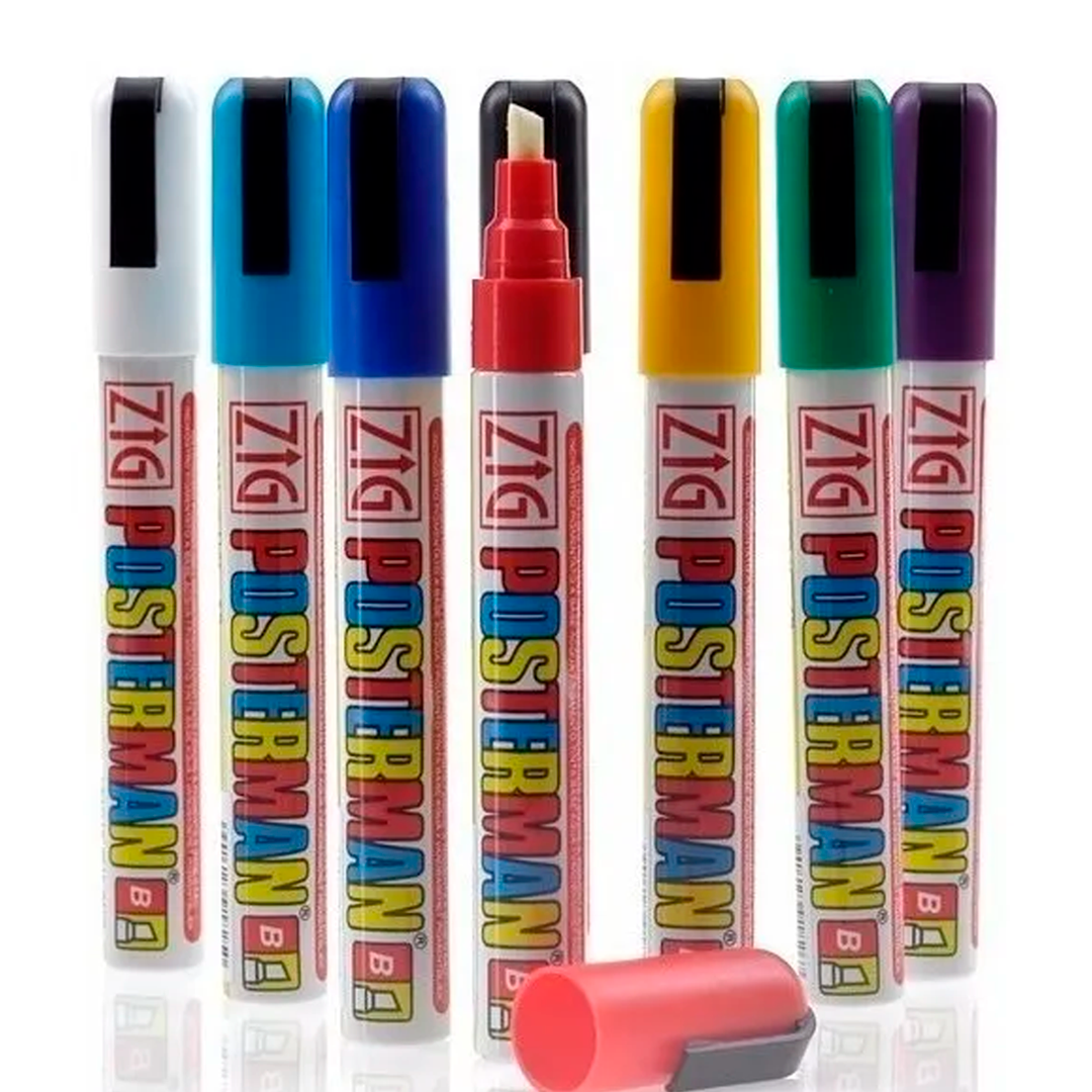 Marcador De Vinilo Posterman Pma 50 Punta 6 Mm Zig Original