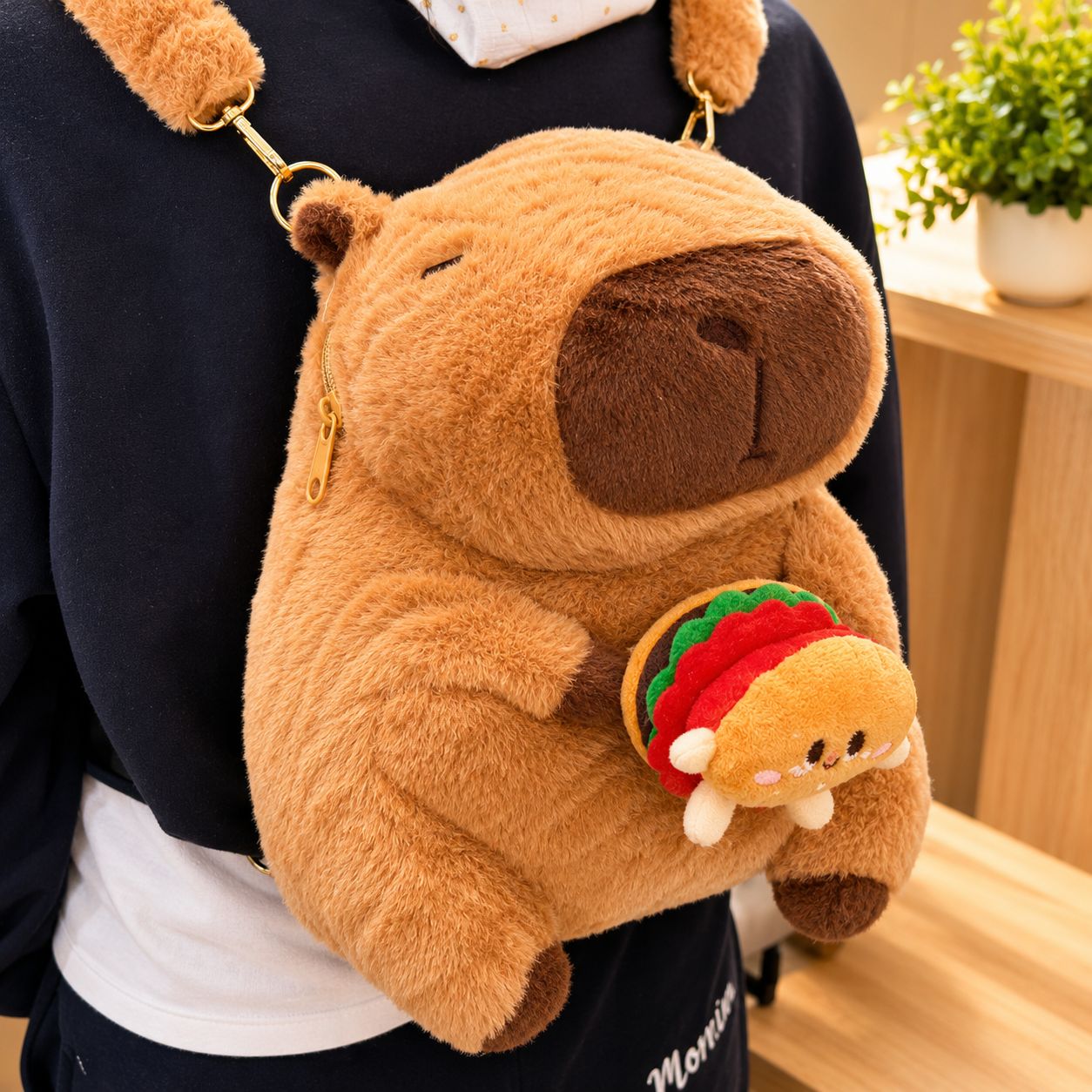 Bolso Capybara Hamburguesa Kawaii