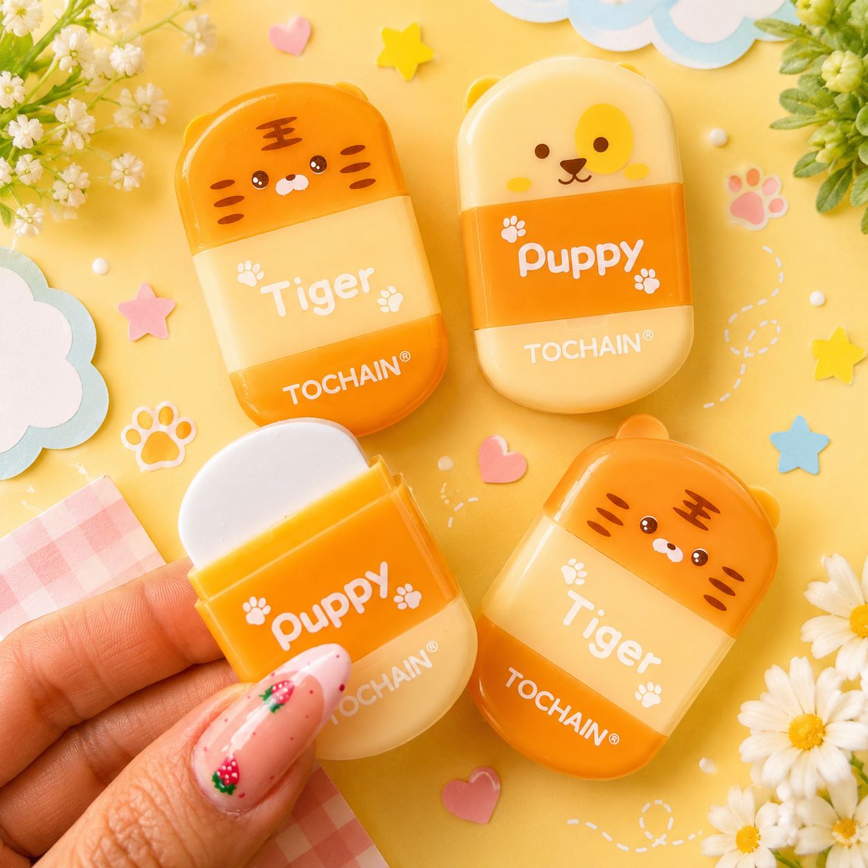 Borrador y Sacapuntas Puppy Tiger