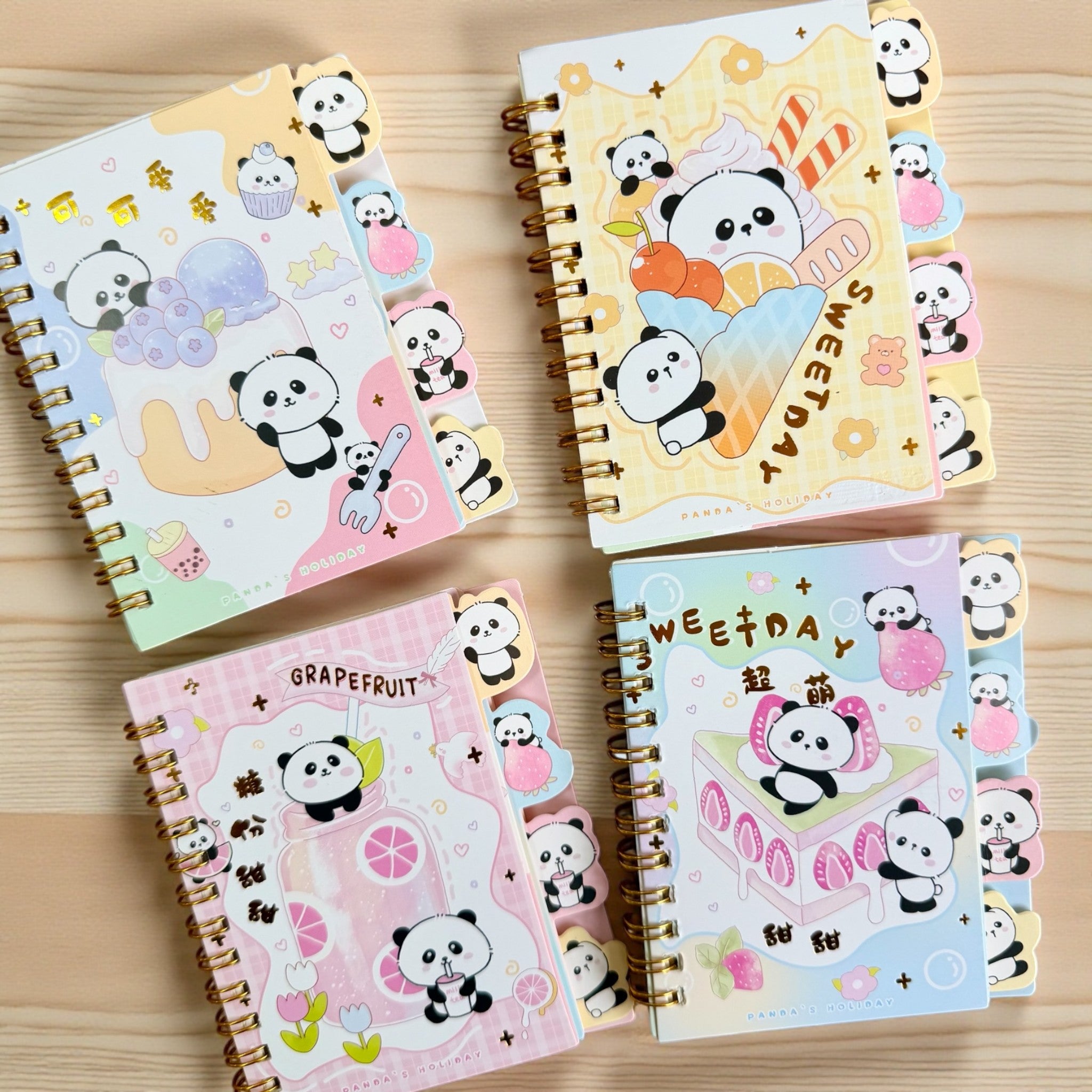 Cuaderno Pequeño Panda con Separadores