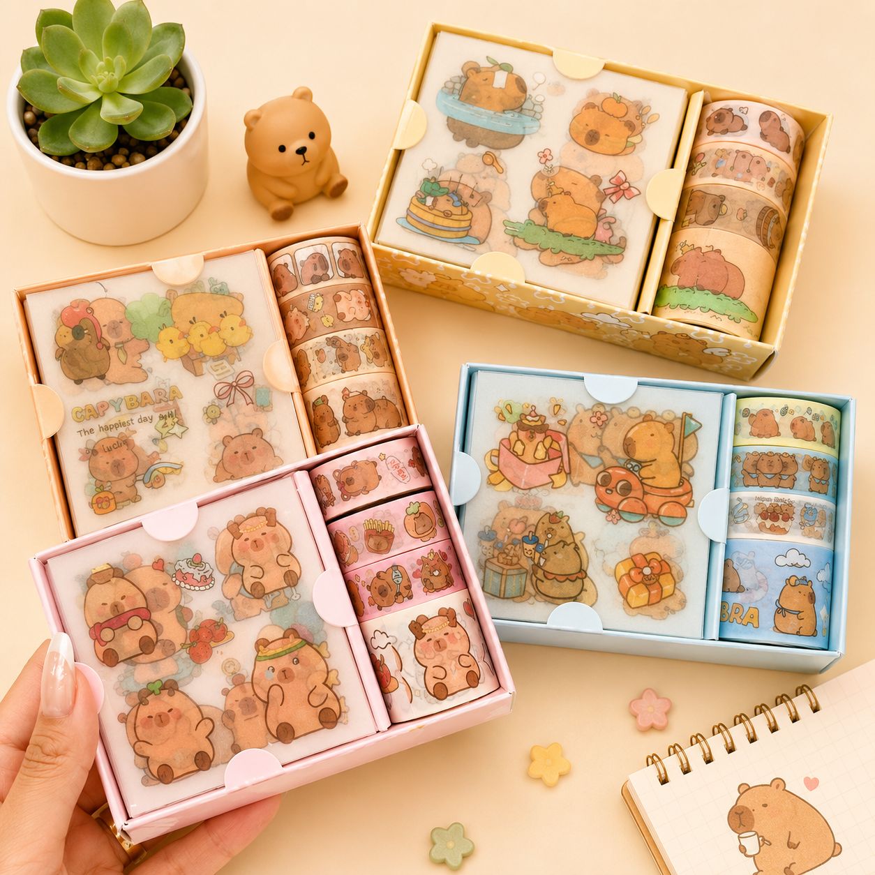 Kit de Cintas y Stickers Capybara