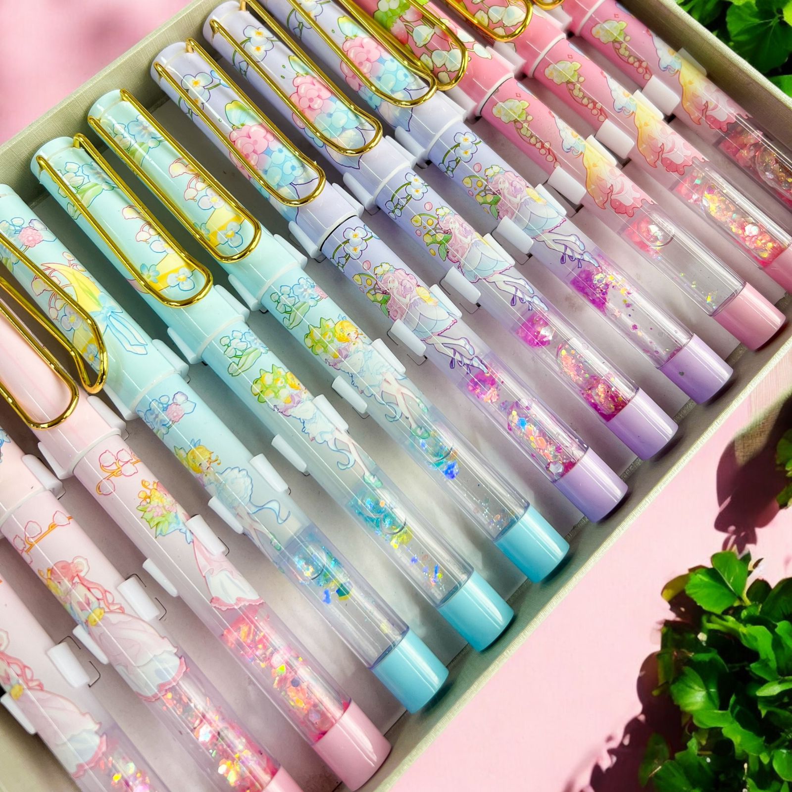 Lapiz Infinito Agua Glitter Kawaii