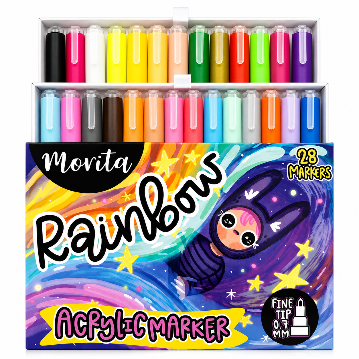 Acrylic Rainbow Morita x28 0.7 mm