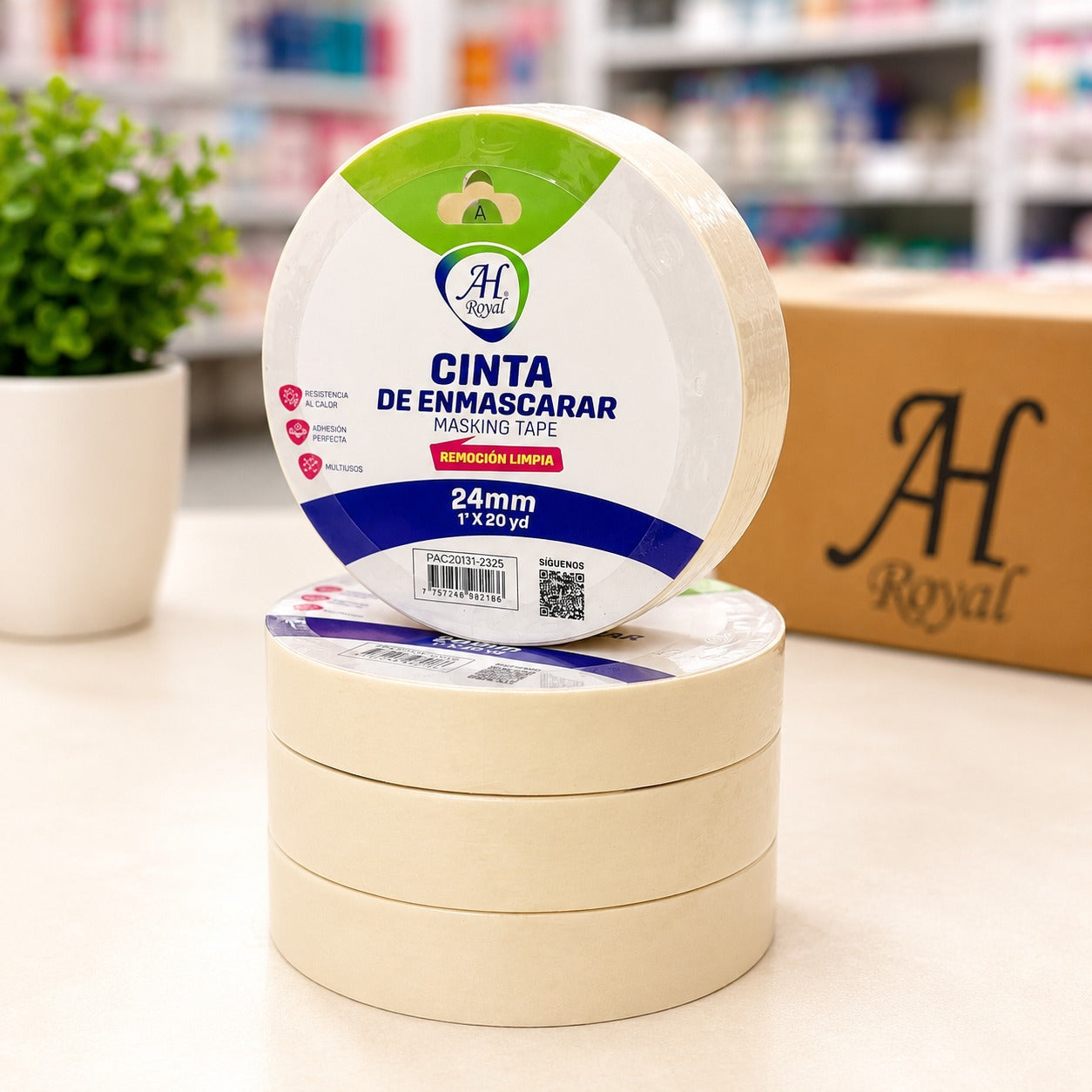 Cinta de Enmascarar AH Royal 1" 24mm 20yd