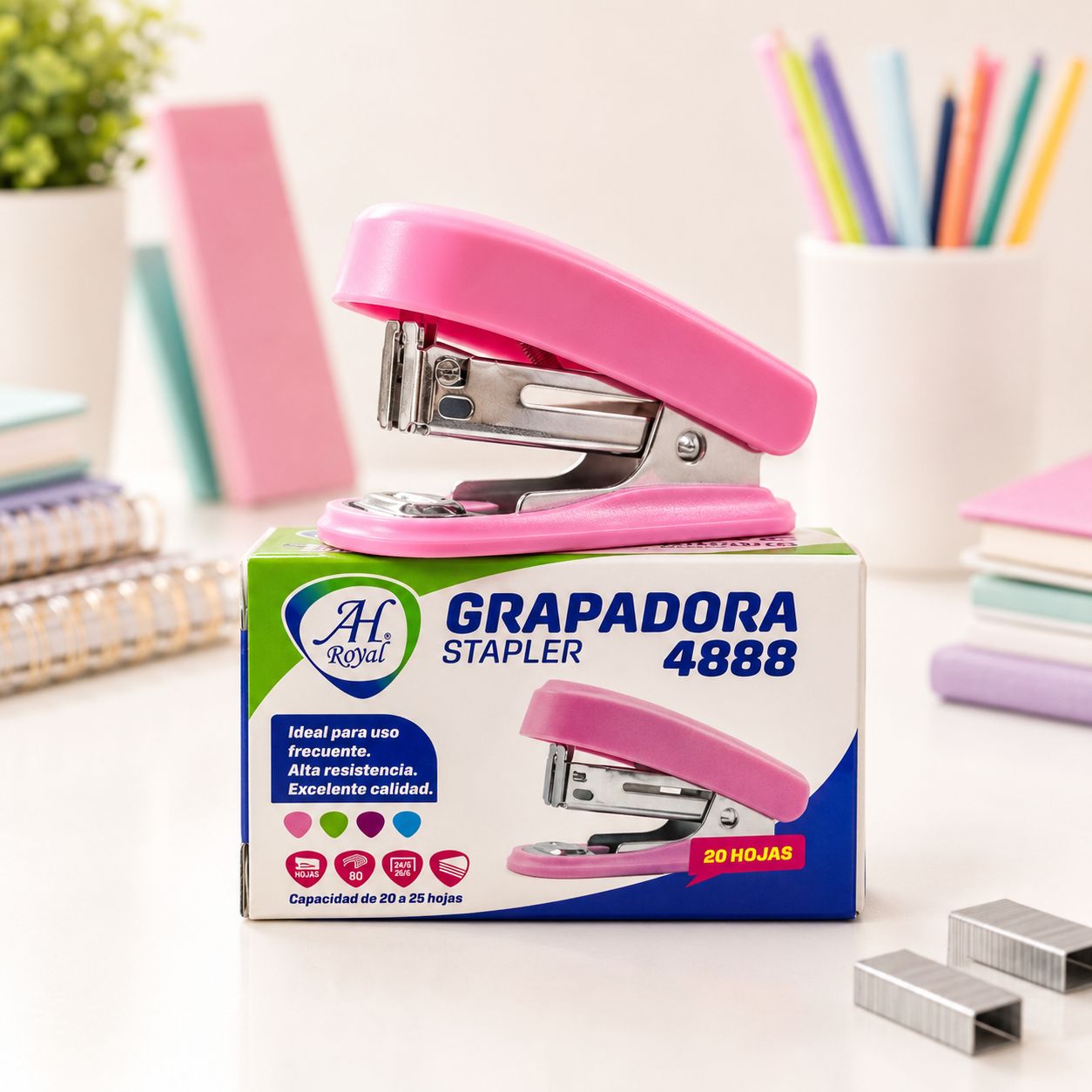 Grapadora Pequeña de Colores