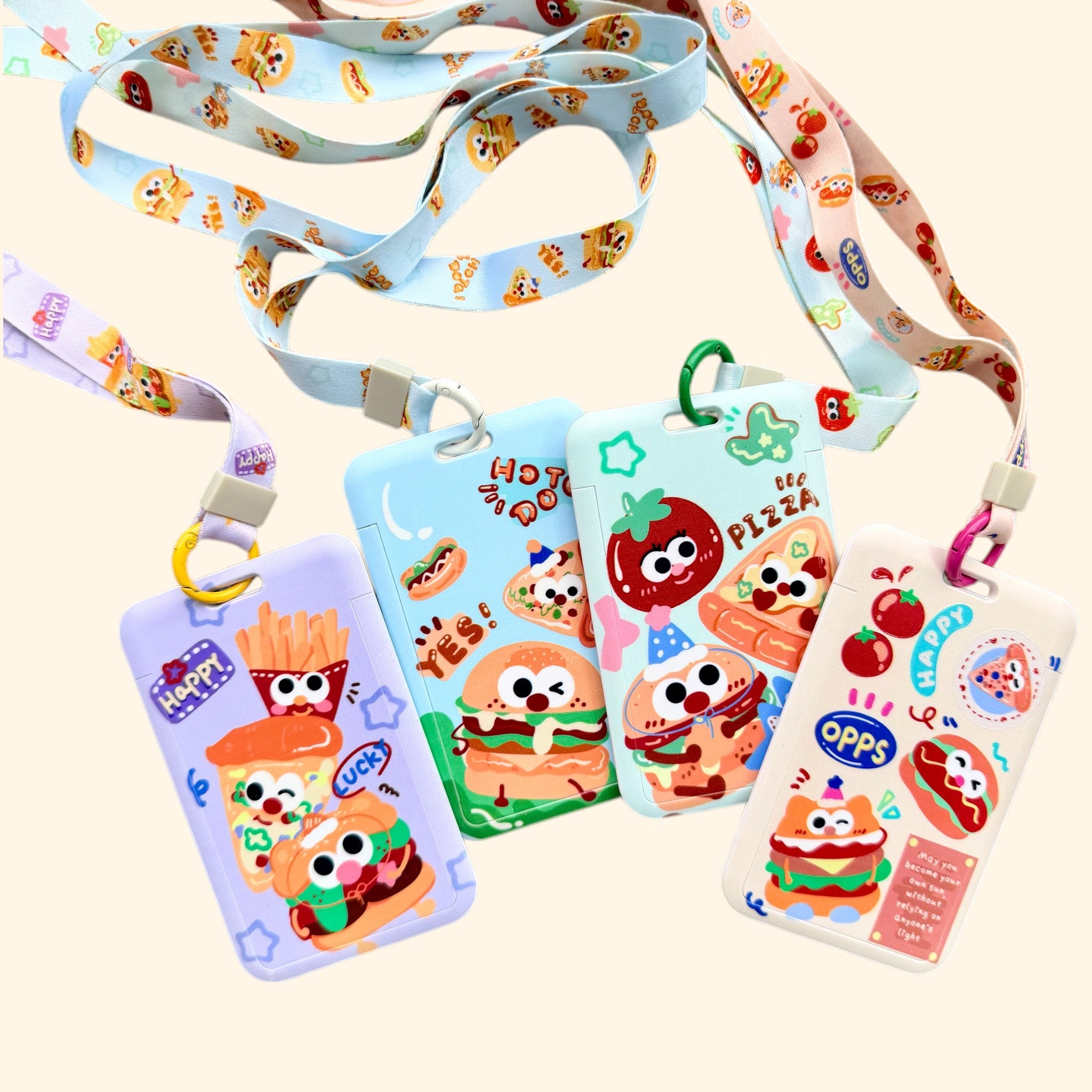 Porta Carnet Comida Rápida Kawaii