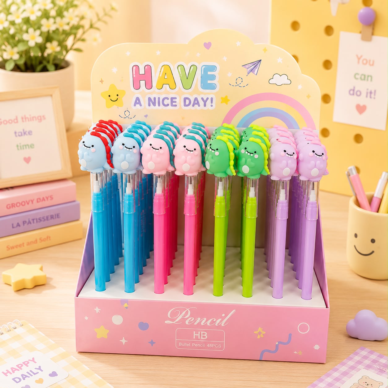 Mechanical Pencil 11 Dino Colors Leads