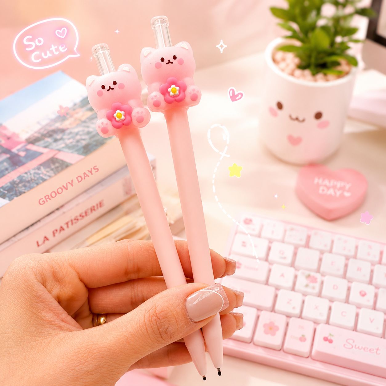 Pink Kitten Mechanical Pencil