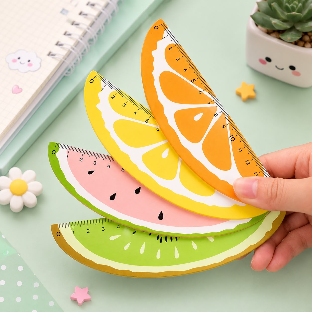 Regla de Madera Frutas de Verano