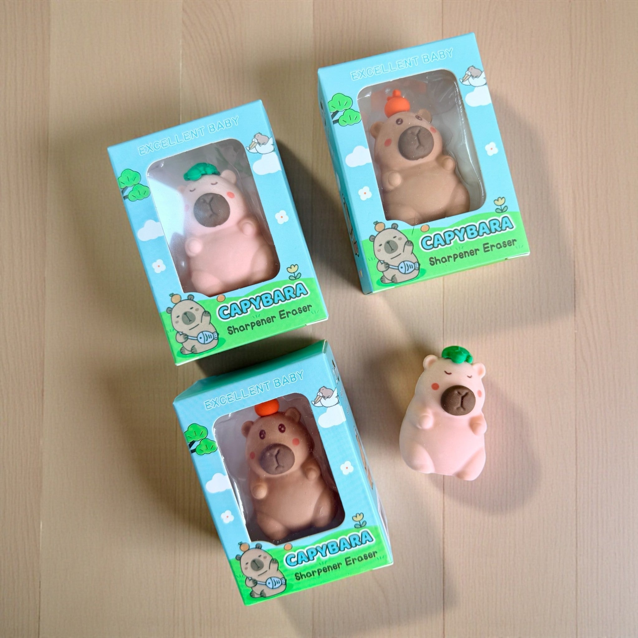 Sacapuntas y Borrador Capybara