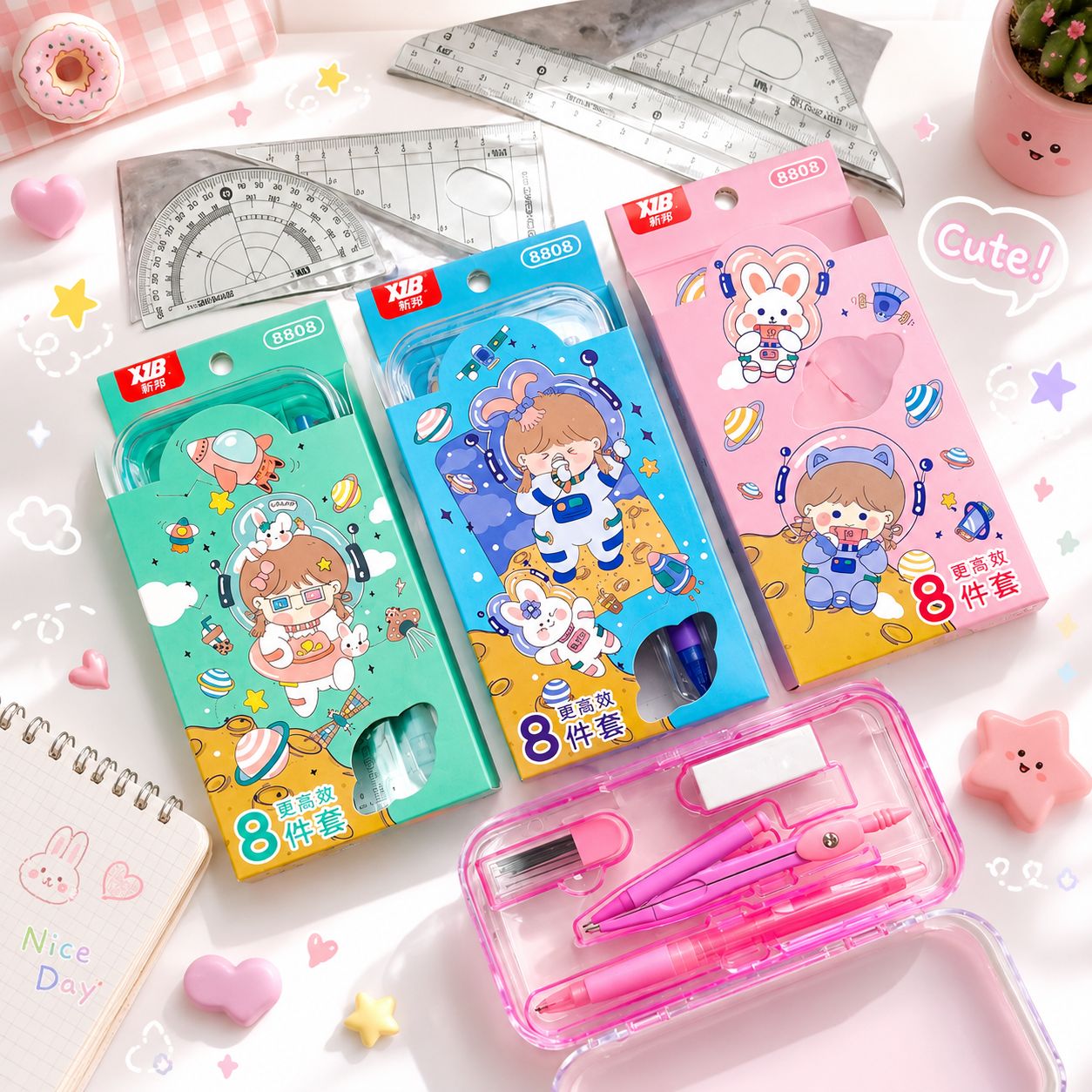 Space Doll Ruler and Compass Set